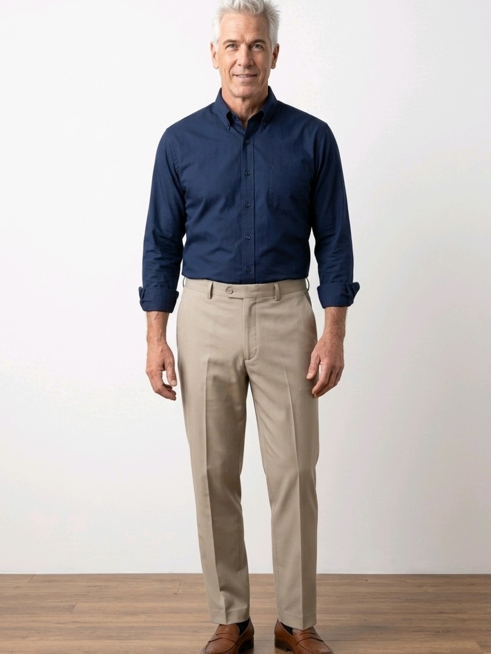 NWT Men's Meeting Street Micro-Fiber Dress Pants in Parchment. 42×30